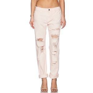 Blank NYC Ditz Distressed Pale Pink Denim Rock Cotton Boyfriend Jeans NWOT 30